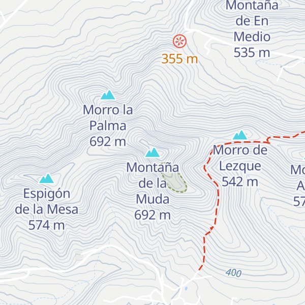 Map of Montaña de la Muda