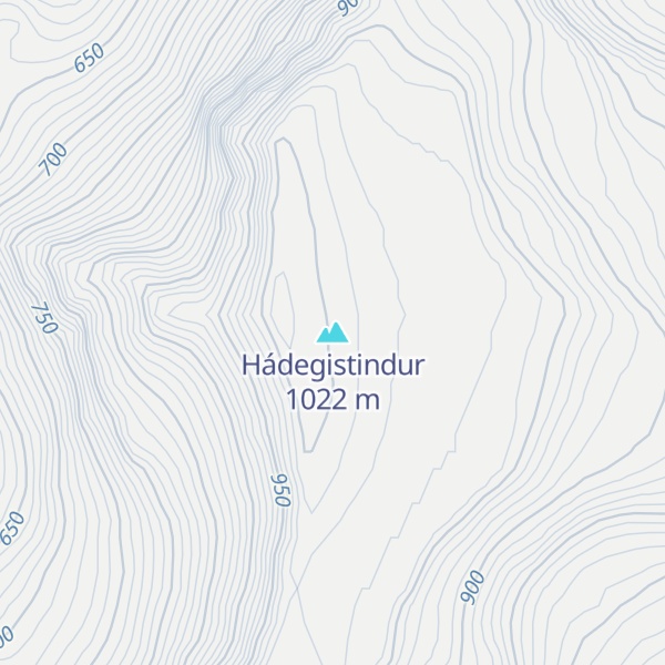 Map of Hádegistindur