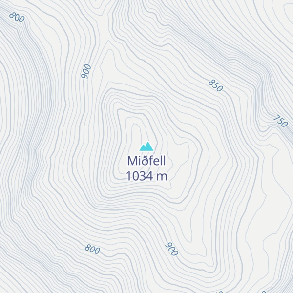 Map of Miðfell