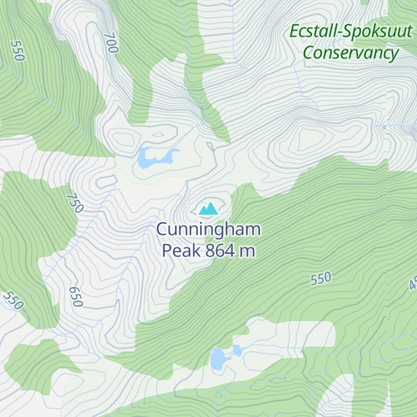 Map of Cunningham Peak