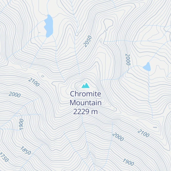 Map of Chromite Mountain