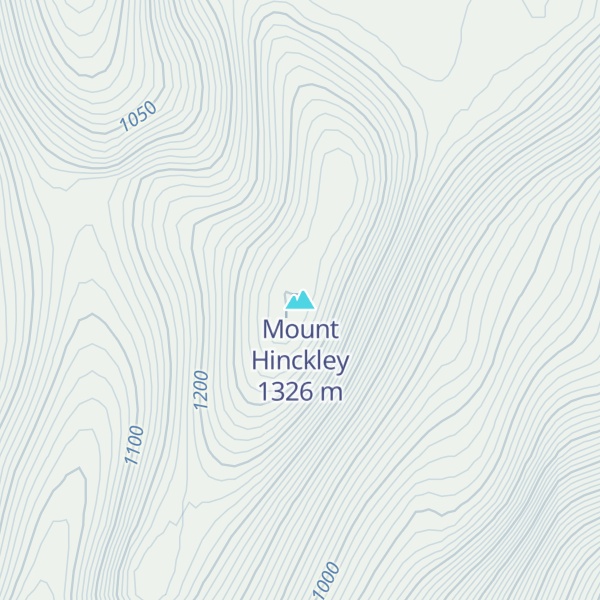 Map of Mount Hinckley