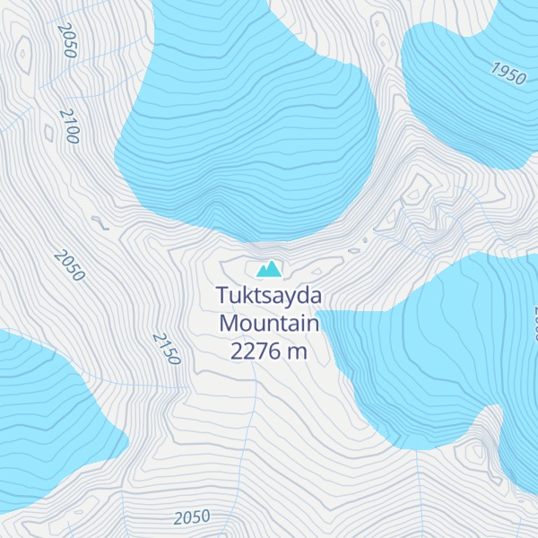 Map of Tuktsayda Mountain