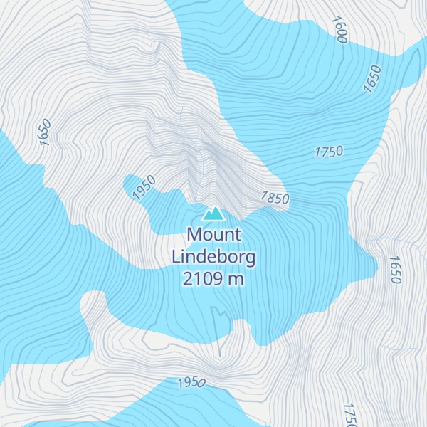 Map of Mount Lindeborg
