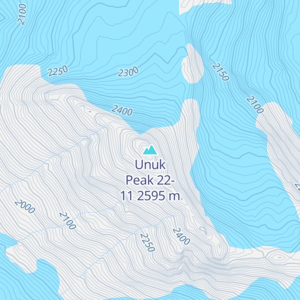 Map of Unuk Peak 22-11