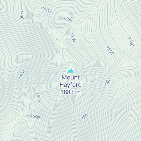 Map of Mount Hayford