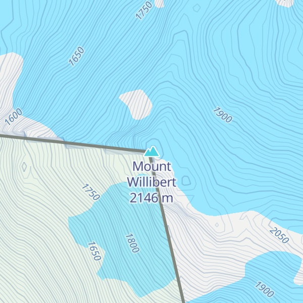 Map of Mount Willibert
