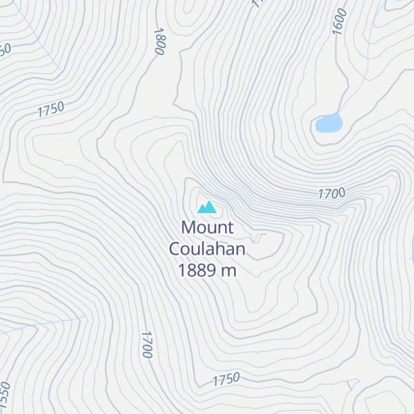 Map of Mount Coulahan