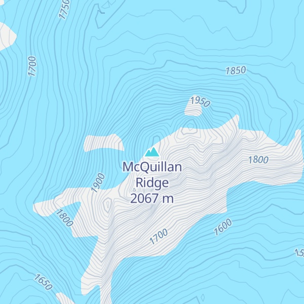 Map of McQuillan Ridge