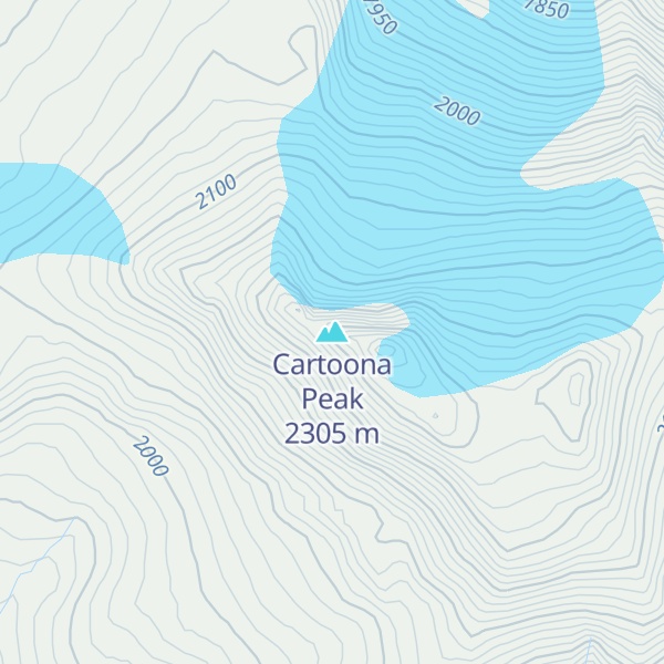Map of Cartoona Peak
