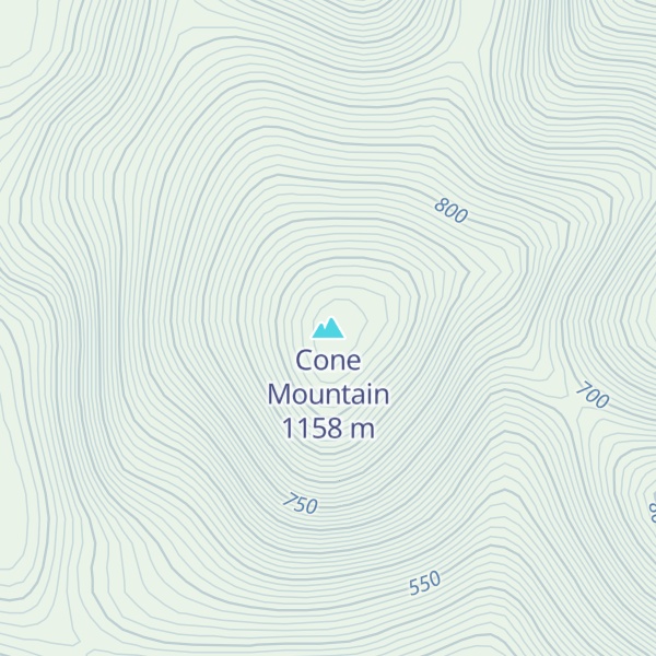 Map of Cone Mountain