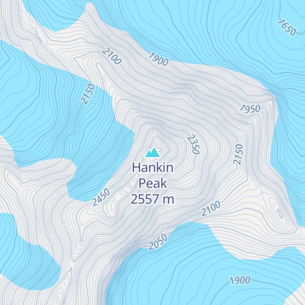 Map of Hankin Peak