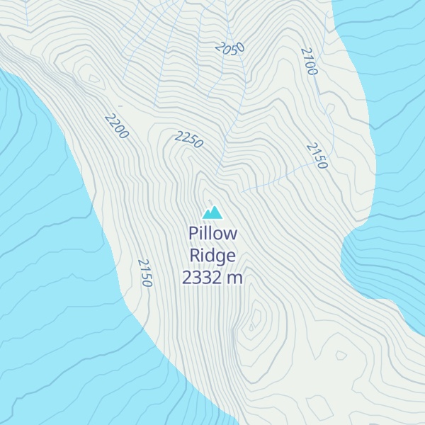 Map of Pillow Ridge