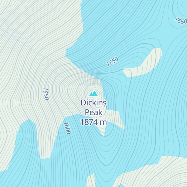 Map of Dickins Peak