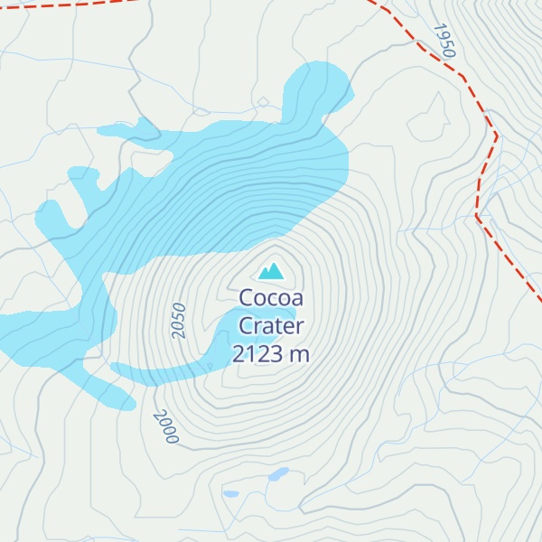 Map of Cocoa Crater