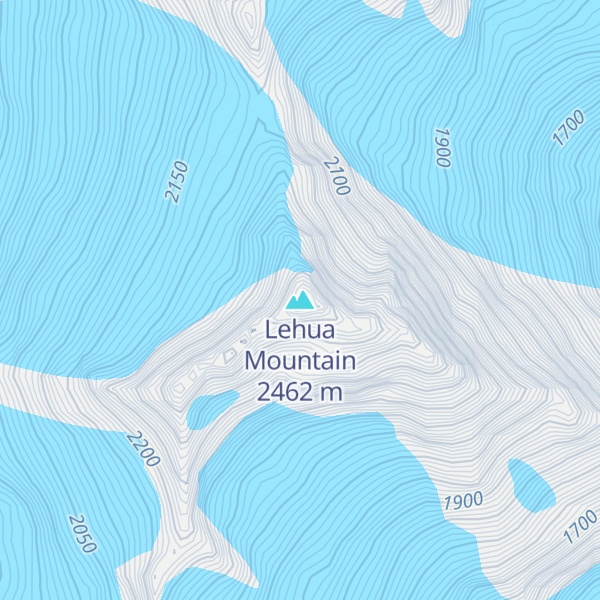 Map of Lehua Mountain