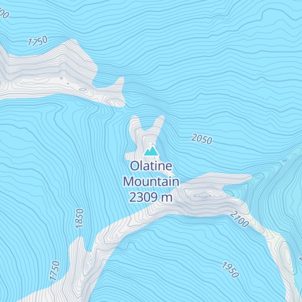 Map of Olatine Mountain