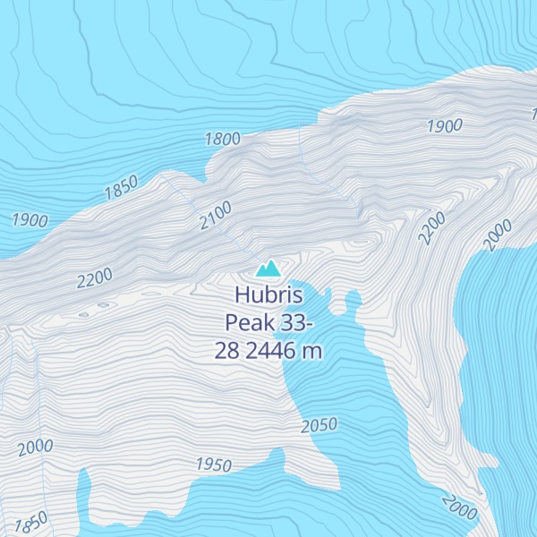 Map of Hubris Peak 33-28