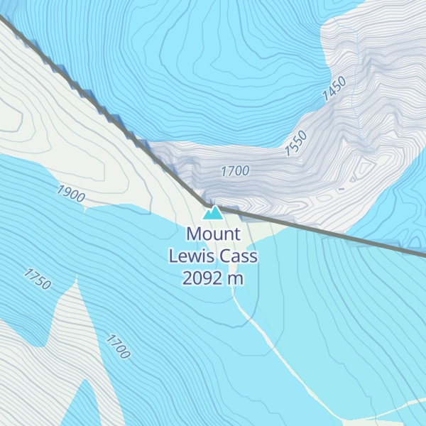 Map of Mount Lewis Cass