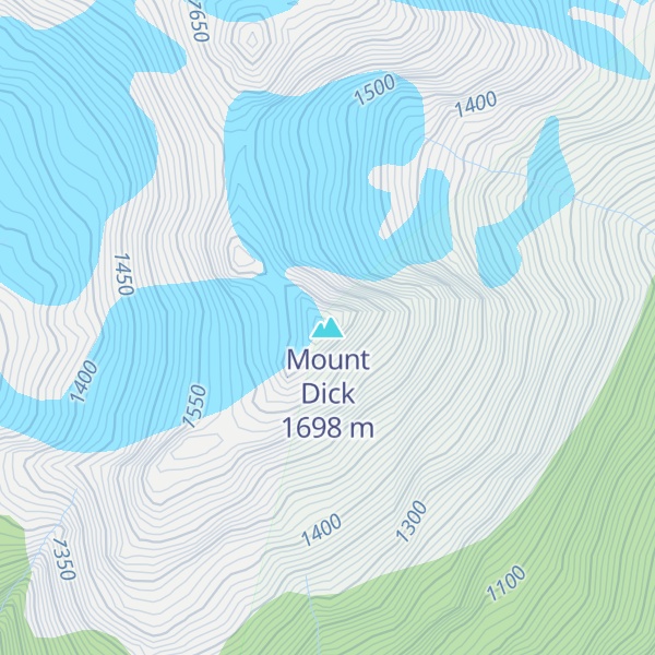 Map of Mount Dick