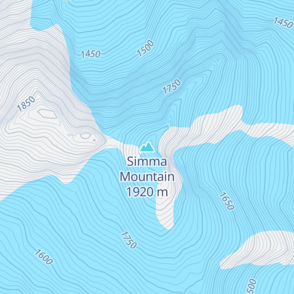 Map of Simma Mountain