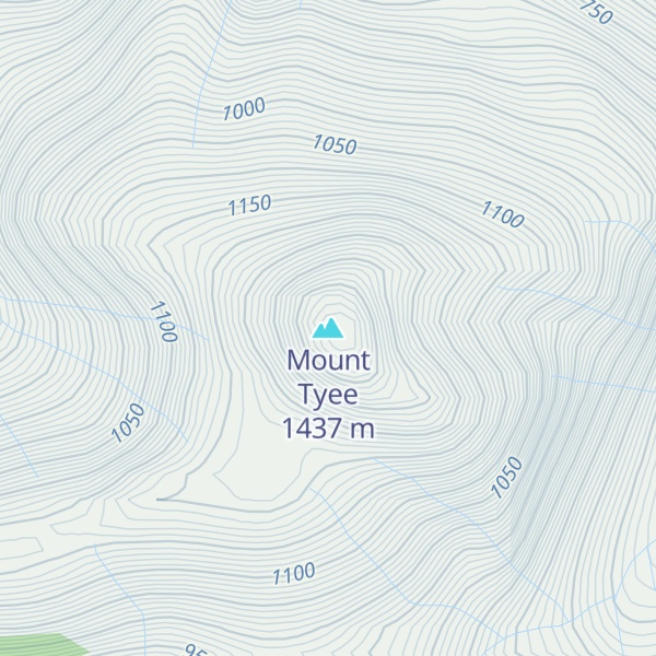 Map of Mount Tyee