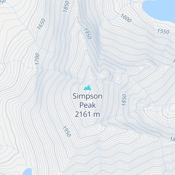 Map of Simpson Peak