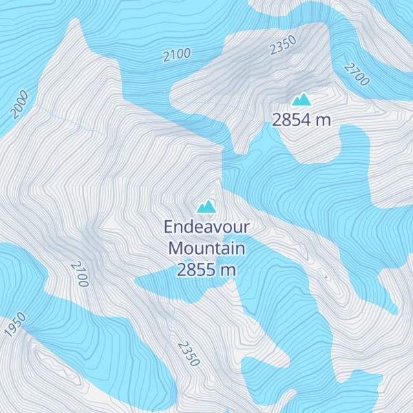 Map of Endeavour Mountain
