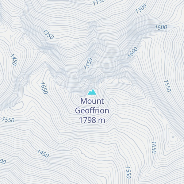 Map of Mount Geoffrion