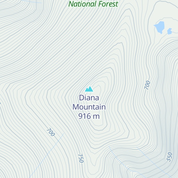 Map of Diana Mountain
