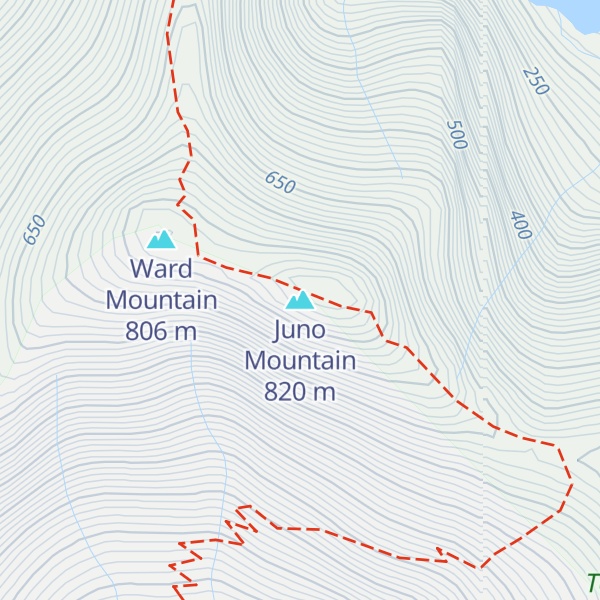 Map of Juno Mountain