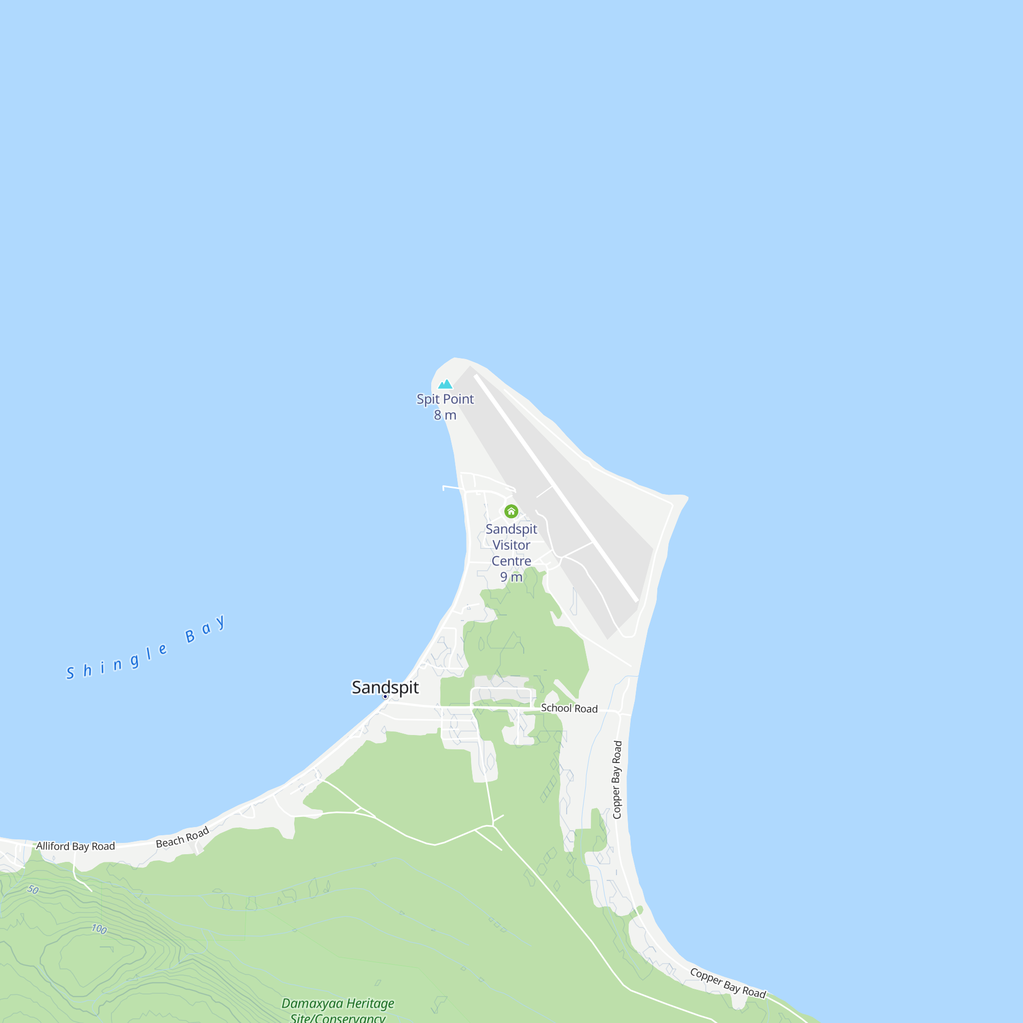 Sandspit Visitor Centre map