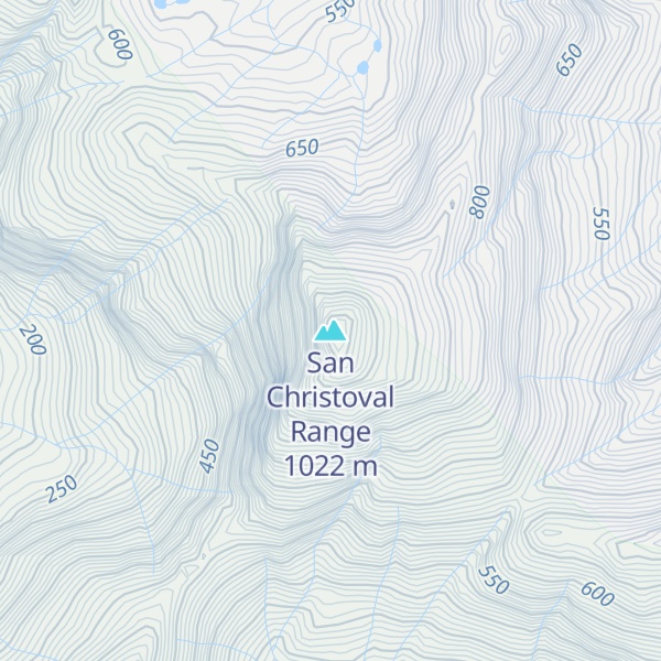 Map of San Christoval Range