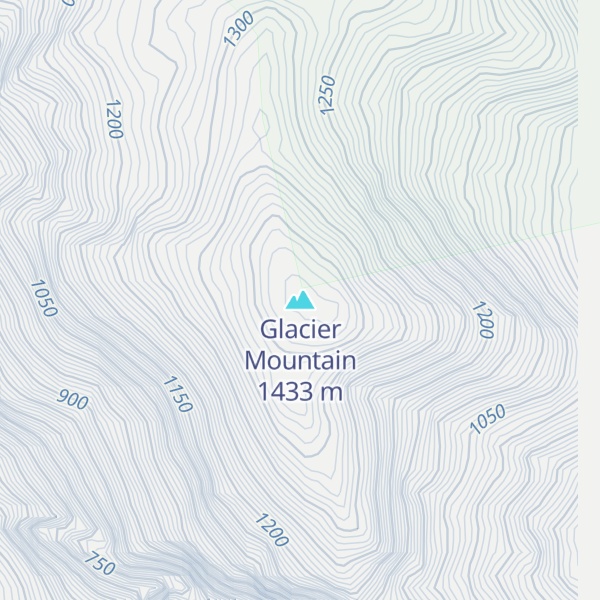 Map of Glacier Mountain