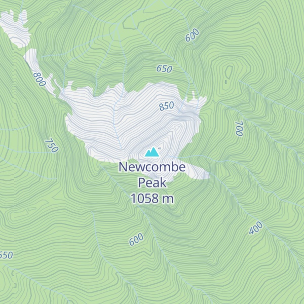Map of Newcombe Peak