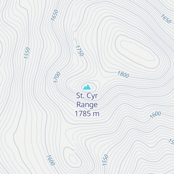 Map of St. Cyr Range
