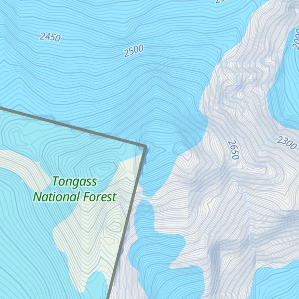 Map of Kates Needle