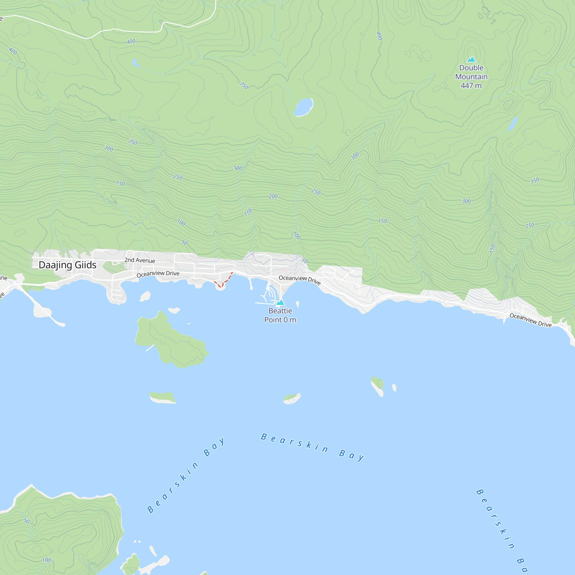 Daajing Giids Visitor Centre map