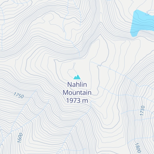 Map of Nahlin Mountain