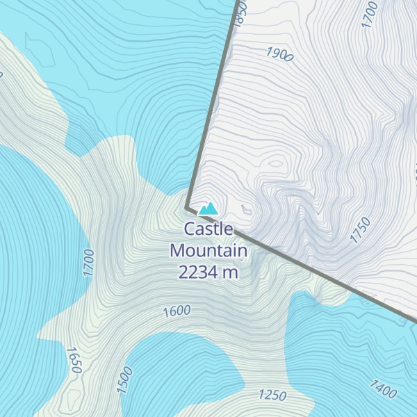 Map of Castle Mountain