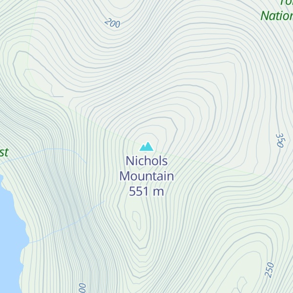 Map of Nichols Mountain
