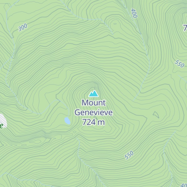 Map of Mount Genevieve