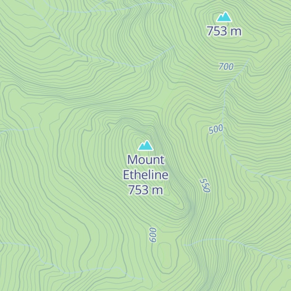 Map of Mount Etheline