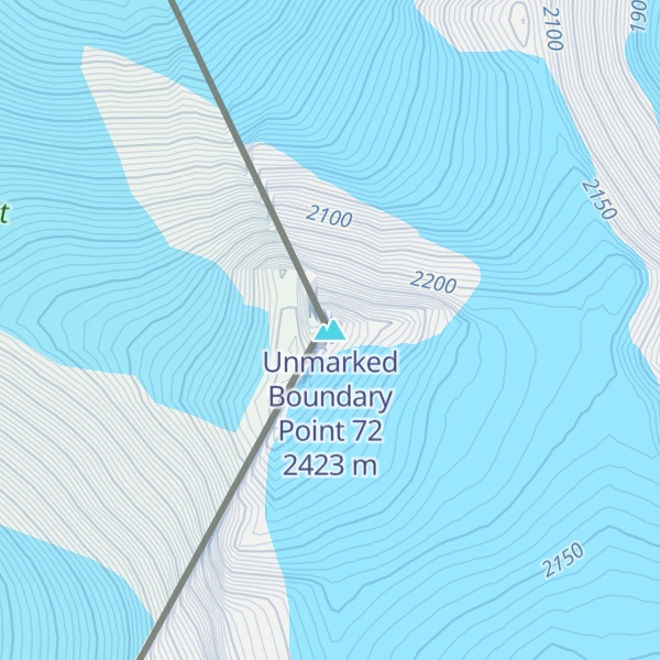 Map of Unmarked Boundary Point 72