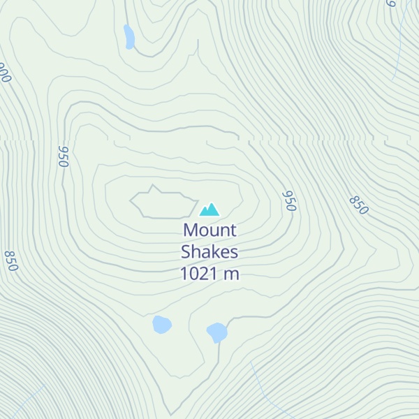 Map of Mount Shakes