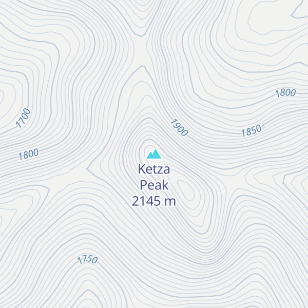 Map of Ketza Peak