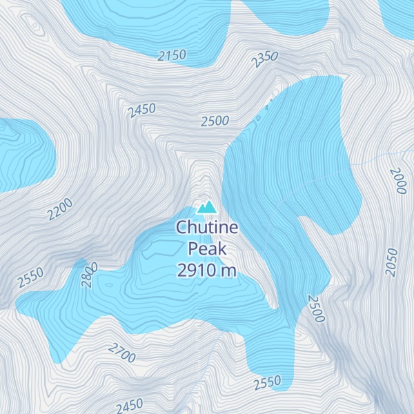 Map of Chutine Peak