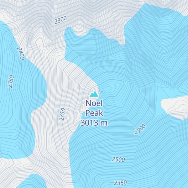 Map of Noel Peak