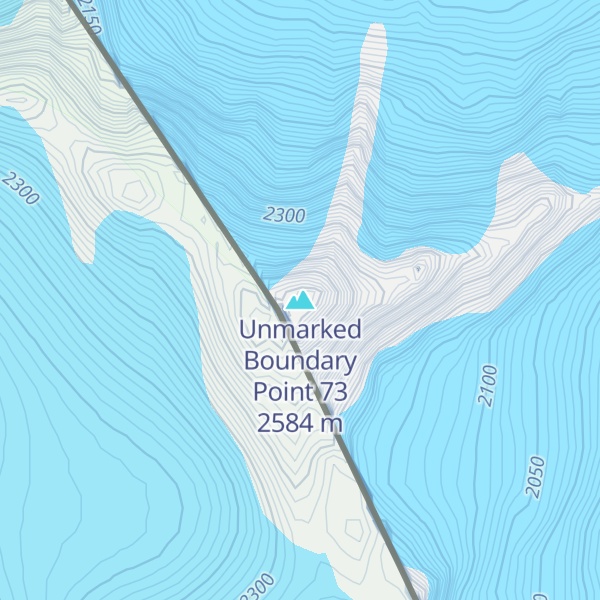 Map of Unmarked Boundary Point 73