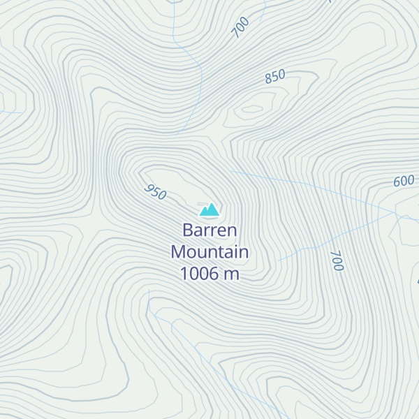 Map of Barren Mountain